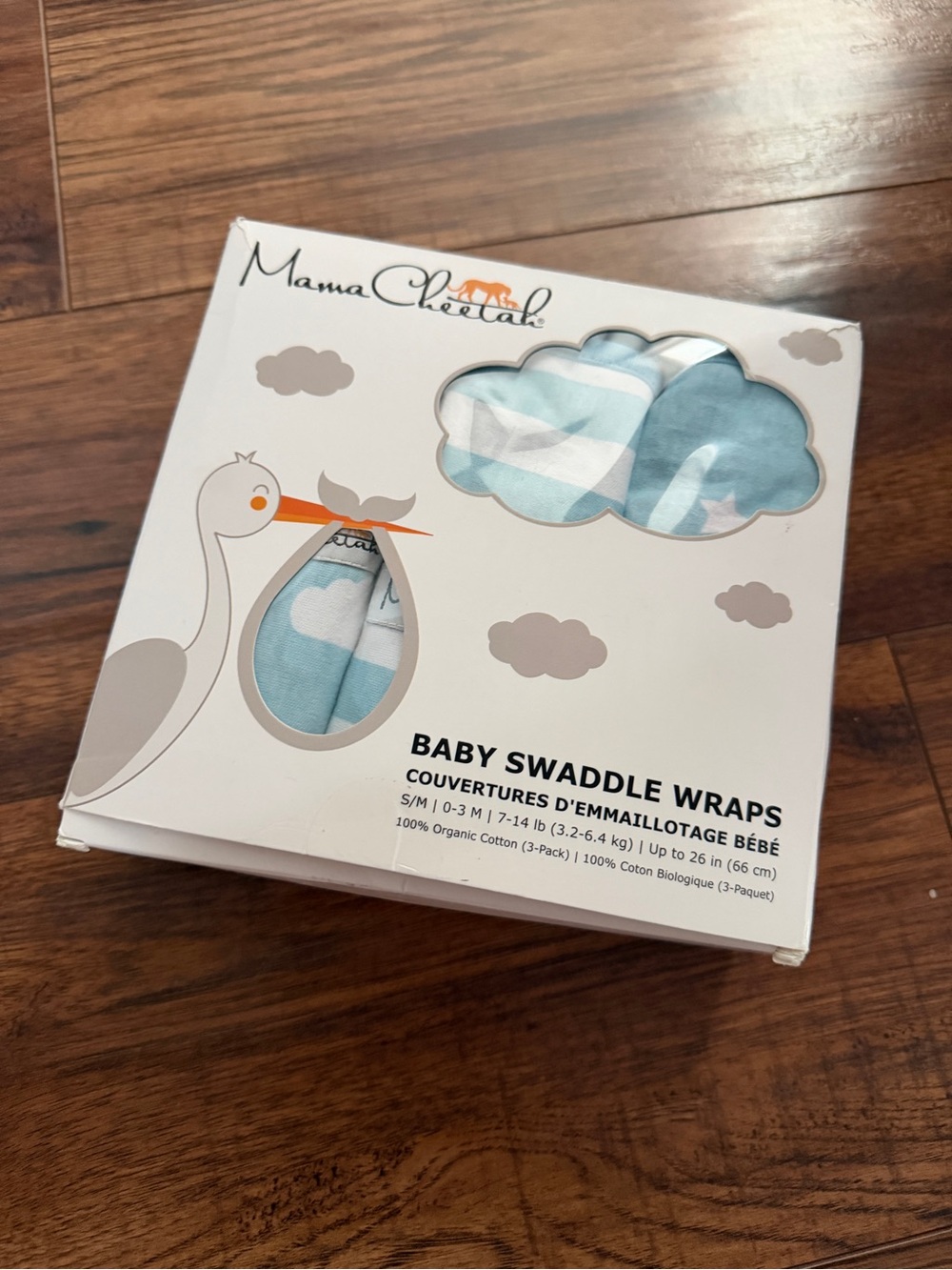 Blue Baby Swaddle Wraps - 3-Pack